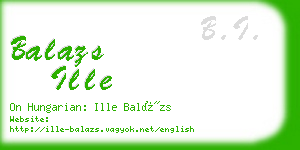 balazs ille business card